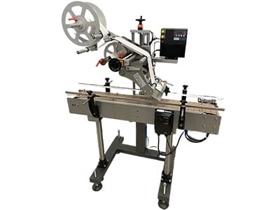 Inline top labeler