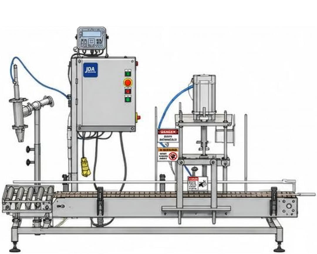 drawing of pail filler capper machine