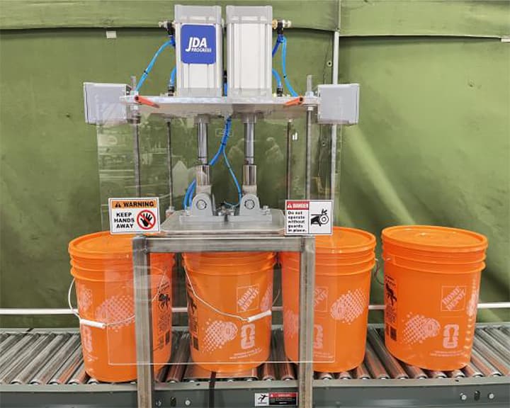 drawing of pail filler capper machine